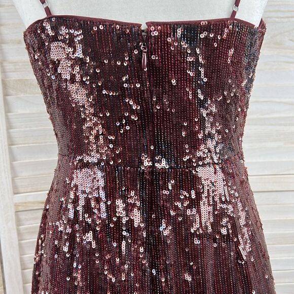 BCBG MaxAzria Steph Sequin Cocktail Wrap Dress 6 - Picture 7 of 13